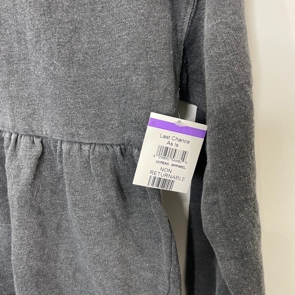 BP Gray Peplum Pullover Sweatshirt - Picture 6 of 6